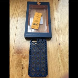 Tory Burch iPhone 5/5s Silicone Blue Case